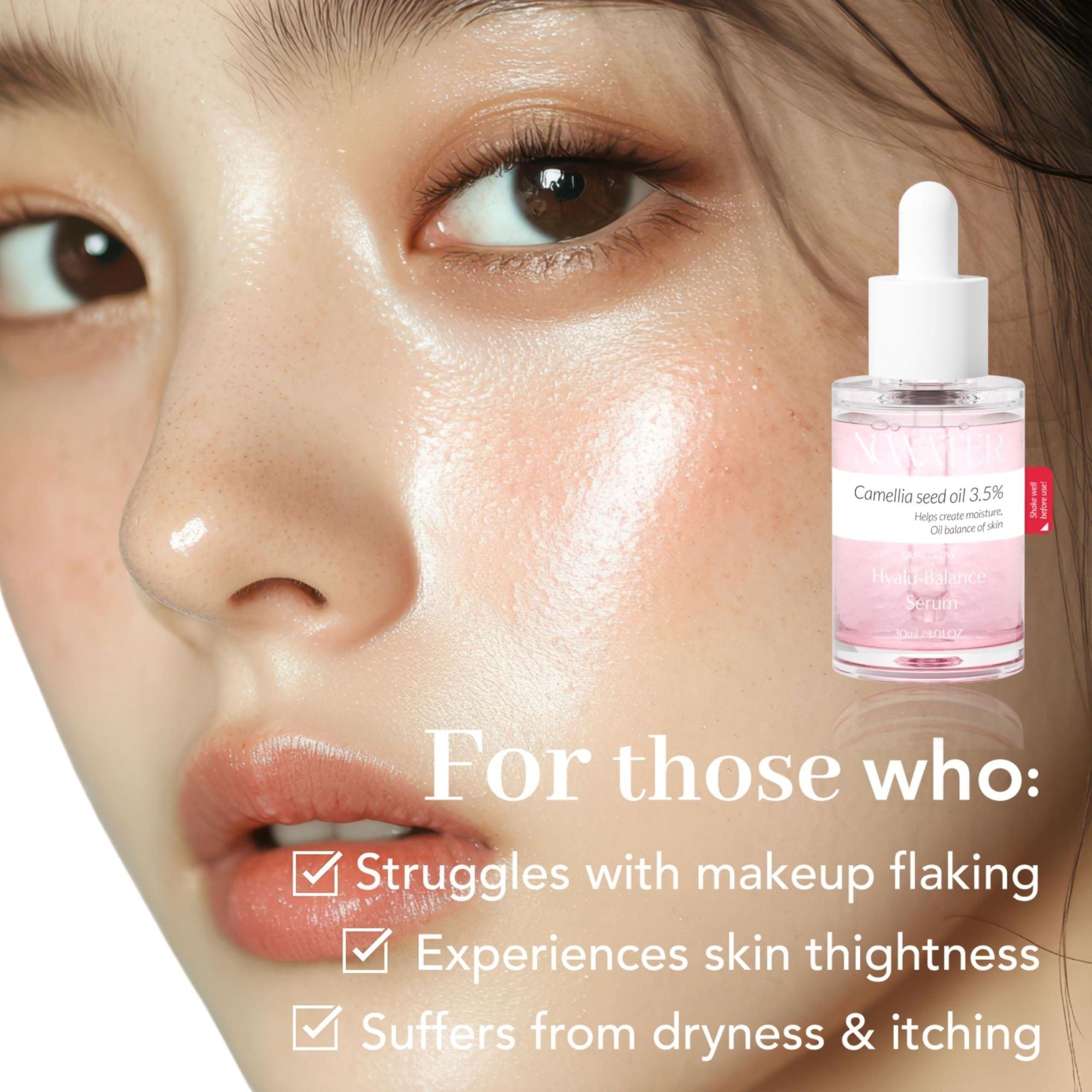 Dual Glow Hyalu balance Serum Hyaluronic Acid Serum Perfect Balance of Moisture Oil for Glass Skin Korean Skin Care for face 1.01 fl.oz - by Doba